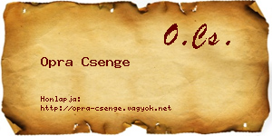 Opra Csenge névjegykártya